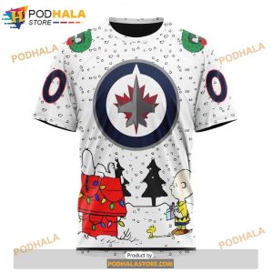 Personalized NHL Winnipeg Jets Peanuts Snoopy Design Shirt 3D Hoodie 3