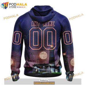 Personalized NHL York Islanders Design With Montauk Point Lighthouse Shirt 3D Hoodie 2