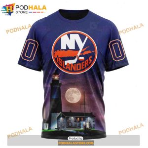Personalized NHL York Islanders Design With Montauk Point Lighthouse Shirt 3D Hoodie 3