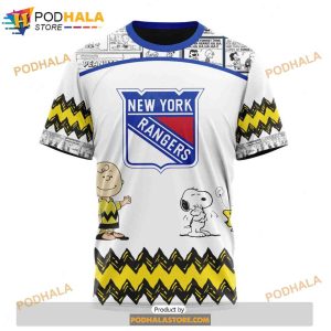 Personalized NHL York Rangers Peanuts Snoopy Design Shirt 3D Hoodie 3