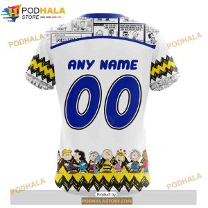 Personalized NHL York Rangers Peanuts Snoopy Design Shirt 3D Hoodie 4