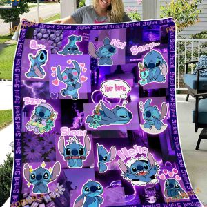 Personalized Name Disney Stitch Blanket, Lilo And Stitch Gifts