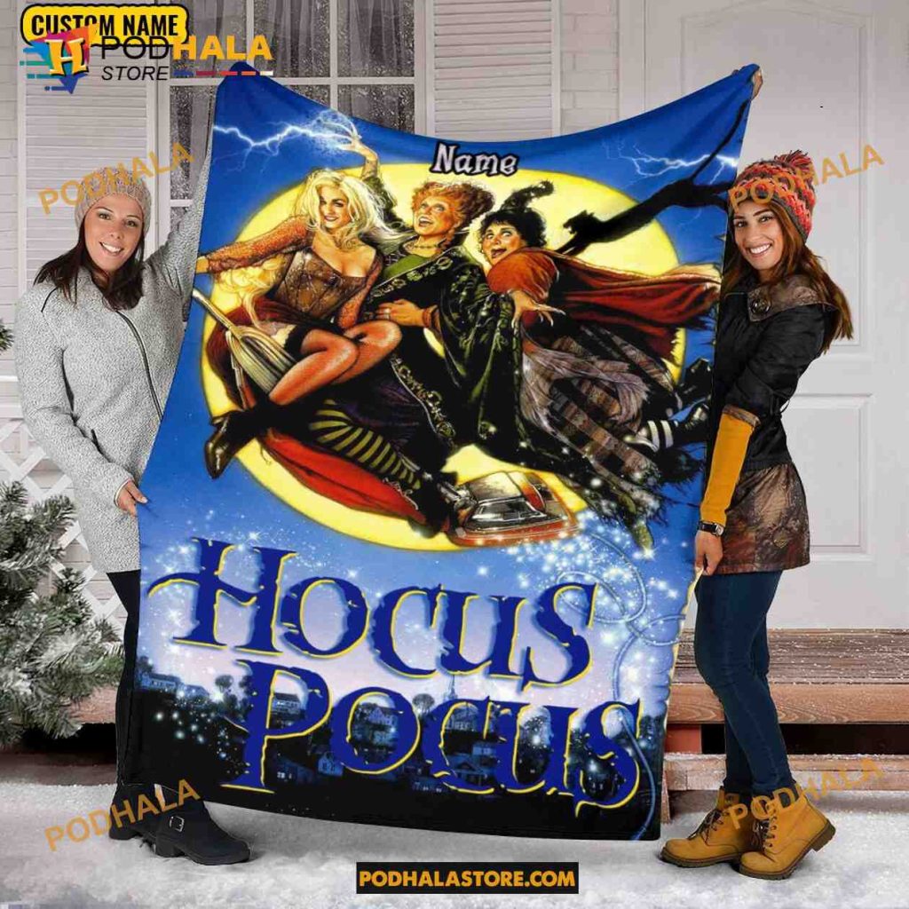 Personalized Name Hocus Pocus Blanket, Halloween Gift Ideas