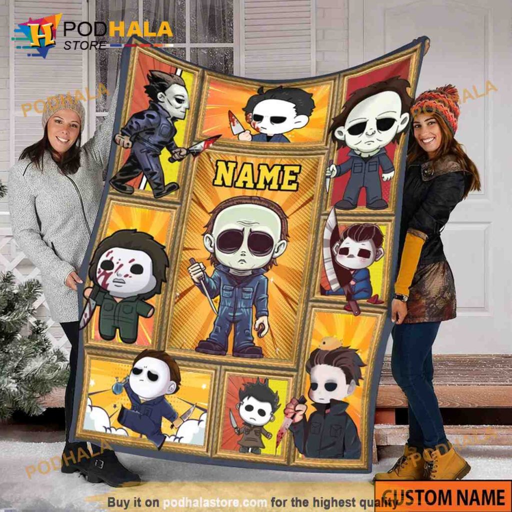 Personalized Name Horror Halloween Michael Myers Blanket