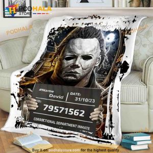 Personalized Name Horror Movie Michael Myers Blanket Fleece or Quilt Gift 2
