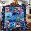 Personalized Name Stitch Ohana Blanket, Custom Stitch Fleece Blanket