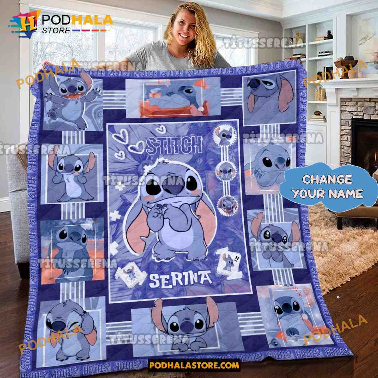 Personalized Name Disney Stitch Blanket, Lilo And Stitch Gifts - Bring Your  Ideas, Thoughts And Imaginations Into Reality Today