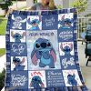 Personalized Stitch and Lilo Blanket, Cute Stitch Quilt, Xmas Gifts