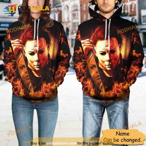 Personalized Your name Michael Myers 3D Hoodie Scary Michael Myers Halloween Gifts 3