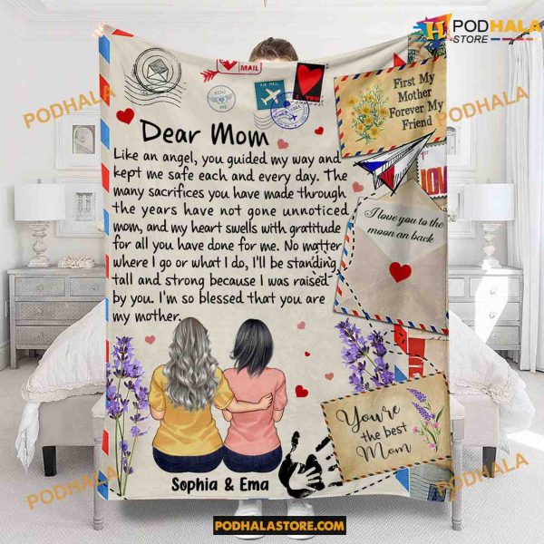 Personalized Youre The Best Mom Fleece Blanket, Christmas Gifts
