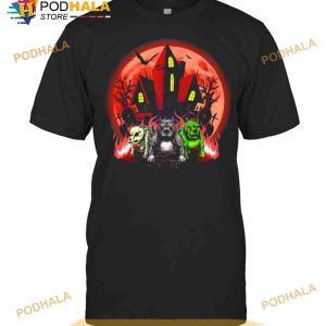 Pitbull Scary Moon Night Hauted Funny Halloween Shirt
