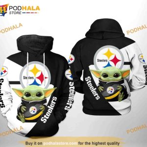 Pittsburgh Steelers NFL Baby Yoda Team 3D Hoodie, Sweatshirt
