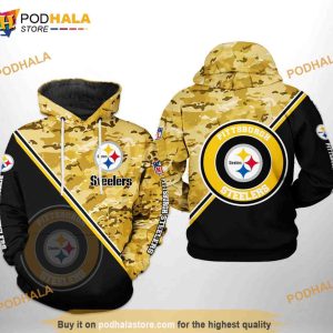 Pittsburgh Steelers NFL Camo Team 3D Hoodie, Sweatshirt