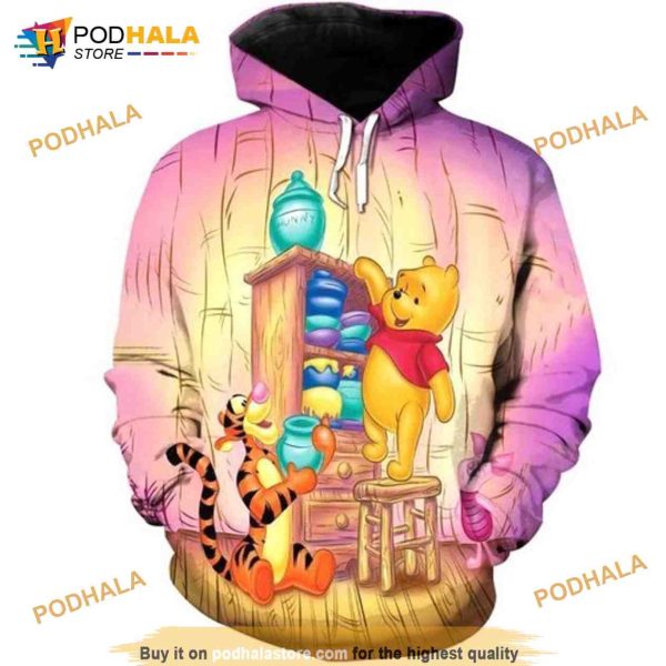 Pooh And Tiger Winnie The Pooh Disney AOP 3D Hoodie