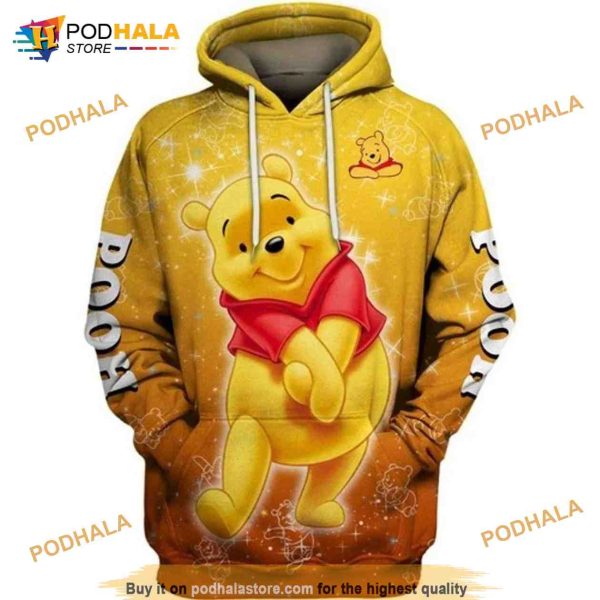 Pooh Winnie The Pooh Magic Castle Funny Disney 3D Hoodie