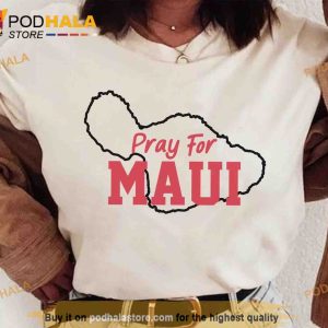 Pray For MAUI Hawaii Retro White Shirt 2023