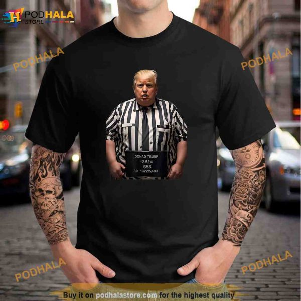 Prisoner Trump Mugshot Graphic Funny Lock Him Up Indicted Shirt, Trending Gifts