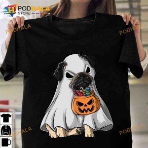 Pug Halloween Ghost Pug Trick Or Treat Halloween Costume Shirt