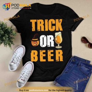 Pumpkin Halloween Beer Lover Trick Or Beer Shirt