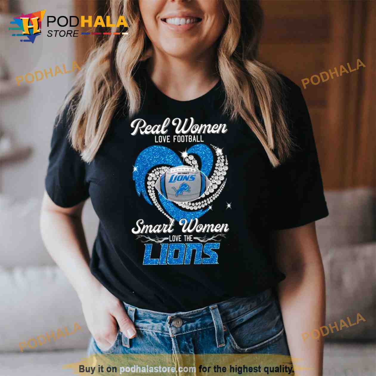 Real Women Love Football Smart Women Love The Detroit Lions 2023 Shirt