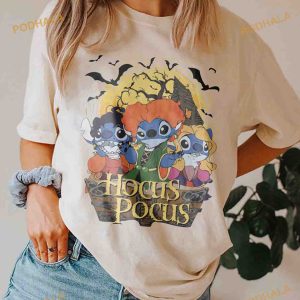 Retro Disney Stitch Costume Hocus Pocus Halloween Shirt, Sanderson Sisters Inspired Tee