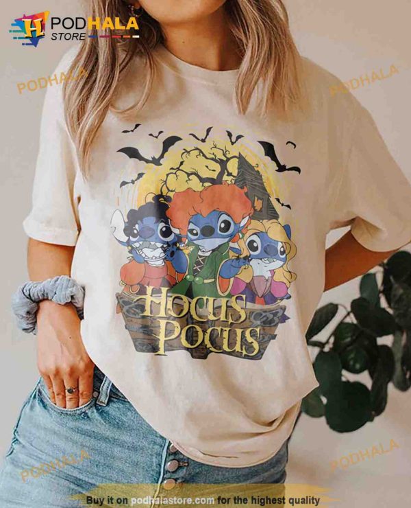 Retro Disney Stitch Costume Hocus Pocus Halloween Shirt, Sanderson Sisters Inspired Tee