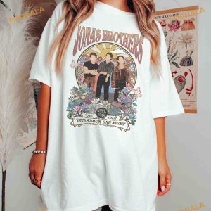 Retro Floral Jonas Brothers Est 2005 Five Albums One Night Shirt Jonas Brothers Merch 2