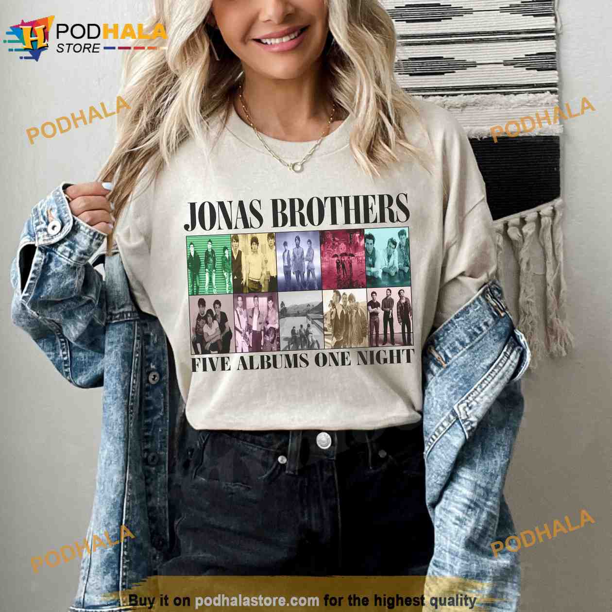 Jonas Five Albums One Night Tour Shirt Jonas Brothers Dallas