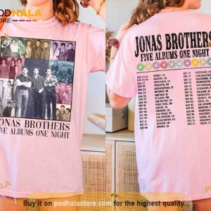 Retro Jonas Brothers The Eras Tour 2 Sides Shirt Nick Joe Kevin Jonas Tour Merch 2