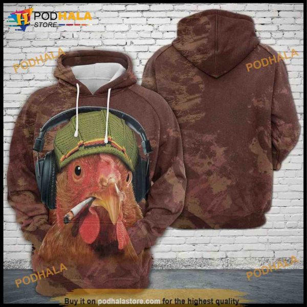 Rooster Gang Style Funny 3D Hoodie, Sweatshirt – Christmas Gifts