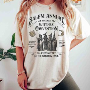 Salem Witch Convention Shirt, Vintage Salem Massachusetts trip Halloween Shirt