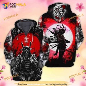 Samurai Japan Funny 3D Hoodie, Sweatshirt - Christmas Gifts
