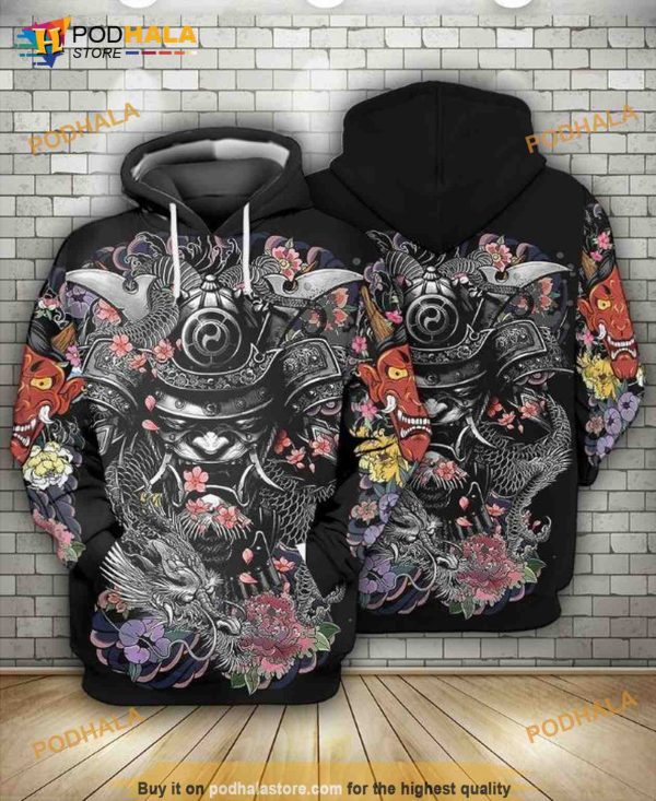 Samurai Japanese 3D Hoodie, Sweatshirt – Christmas Gifts