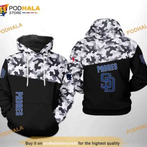 San Diego Padres MLB Camo Veteran 3D Hoodie, Sweatshirt