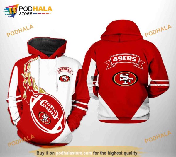 San Francisco 49ers NFL Classic 3D Hoodie For Football Lovers