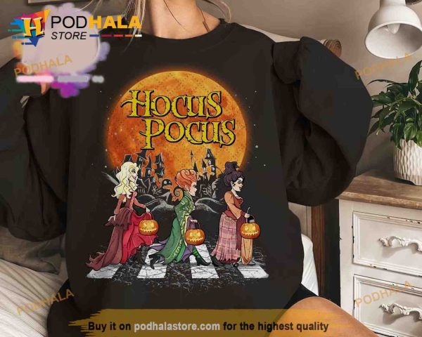 Sanderson Sisters Abbey Road Pumpkin TShirt, Halloween Hocus Pocus Shirt