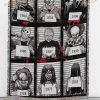 Scary Movie Halloween Fleece Blanket, Serial Killers Quilt, Horror Movie Watching Blanket