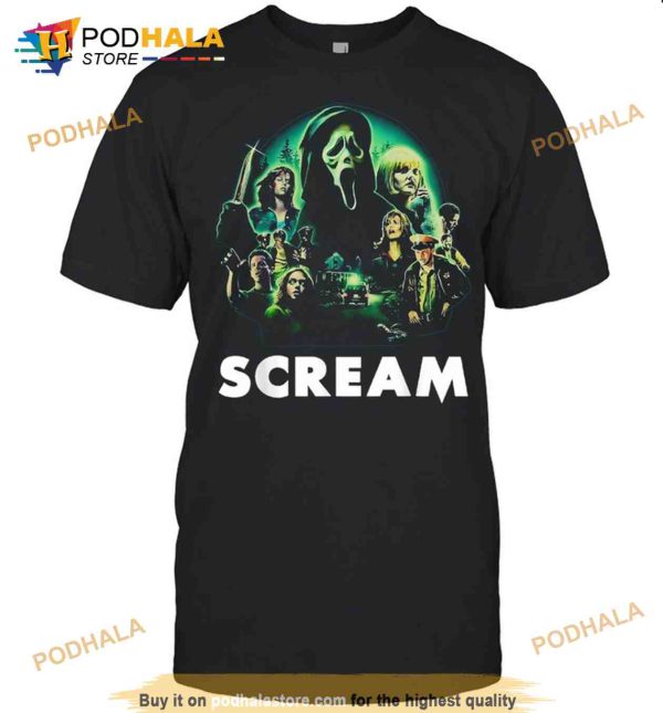 Scream Ghostface Creepy Halloween 80s Horror Movie Classic Shirt