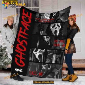 Scream Movie Blanket, No you hang up, Ghostface Halloween Blanket