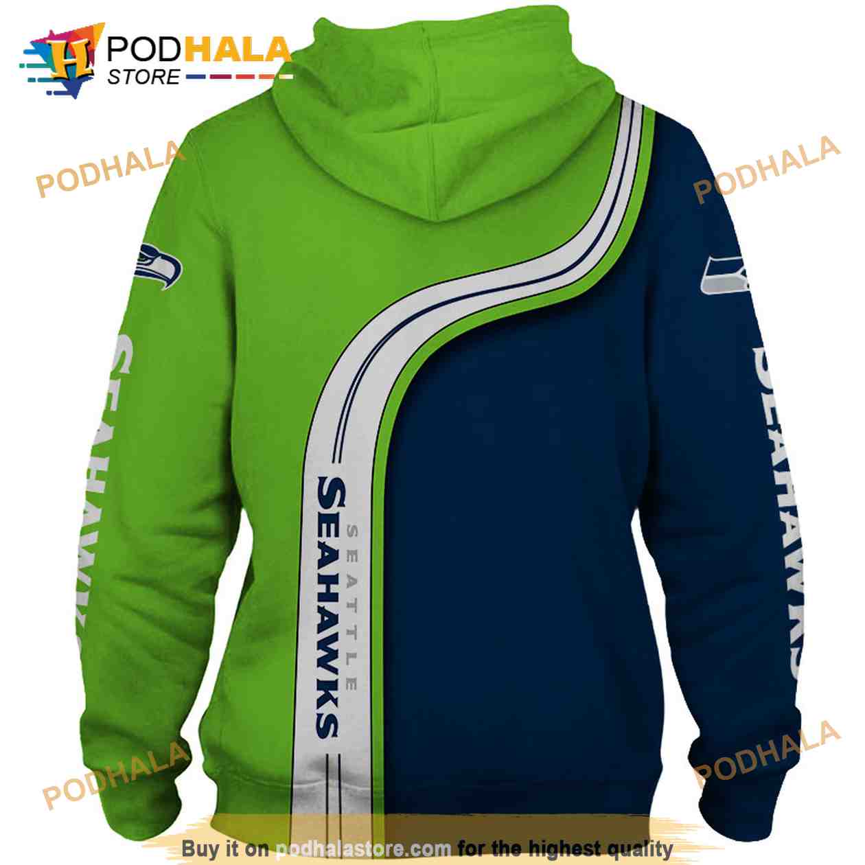 Seattle Seahawks Zipper Hoodie Casual Sweatshirt Sports Hooded