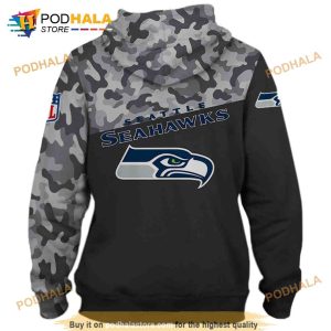 Seattle Seahawks Military Camo 3D Hoodie Sweatshirt 2