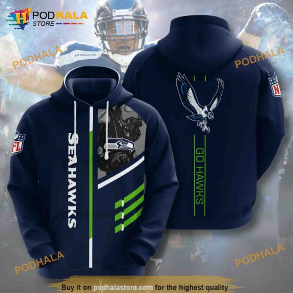 Seattle Seahawks NFL American Football 3D Hoodie, Sweatshirt