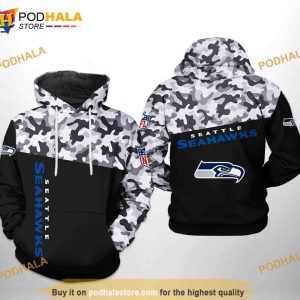 Seattle Seahawks NFL Camo Veteran Team 3D Hoodie, Sweatshirt