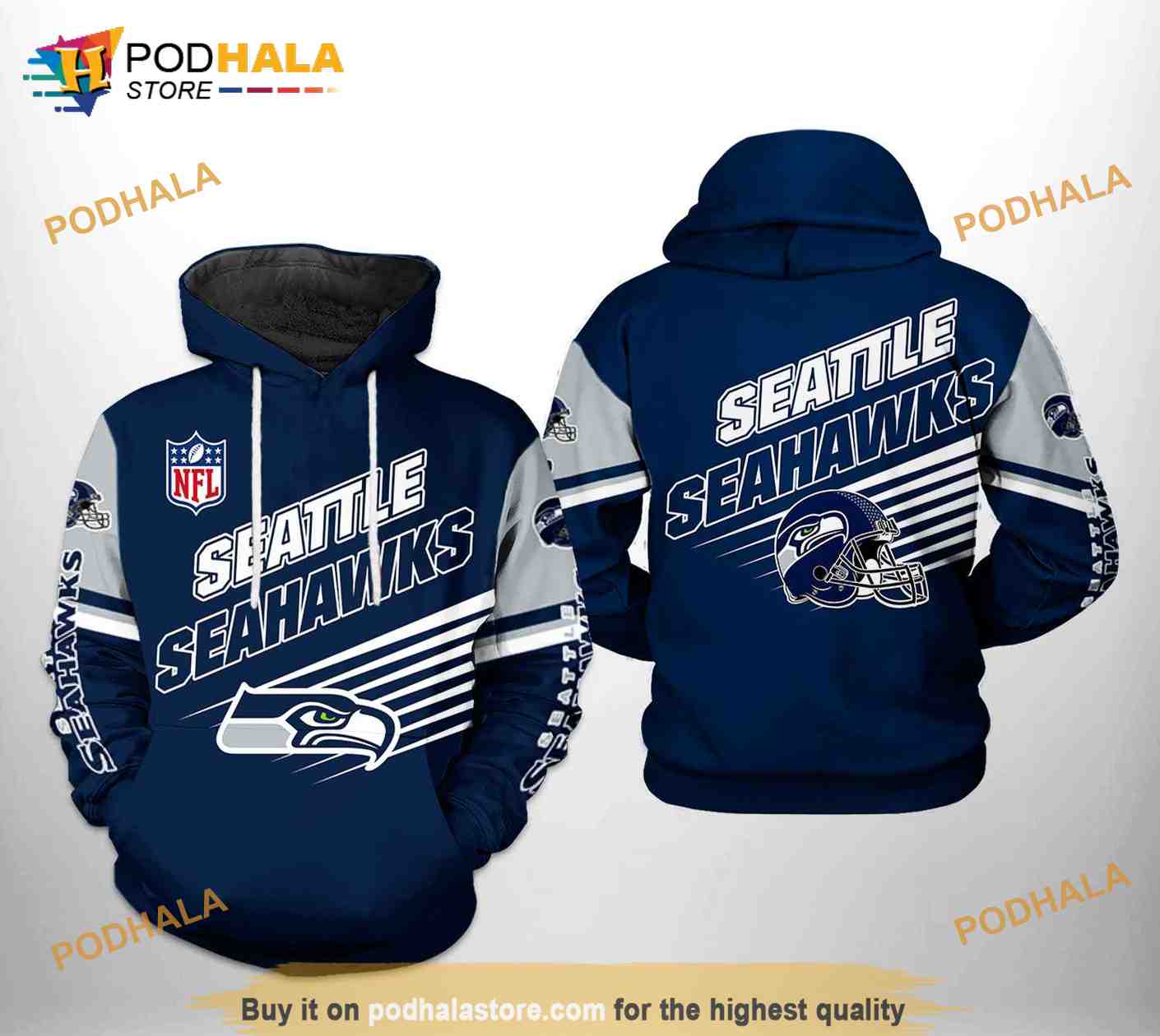 Seattle Seahawks 3D Team Logo NFL Hoodie 3D - Bring Your Ideas, Thoughts  And Imaginations Into Reality Today