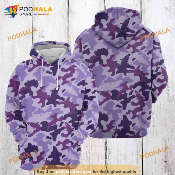 Shark Nermal Camo 3D Hoodie, Sweatshirt – Christmas Gifts