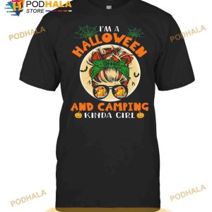 Skull Im A Halloween And Camping Shirt