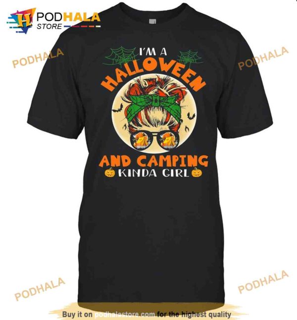 Skull Im A Halloween And Camping Shirt