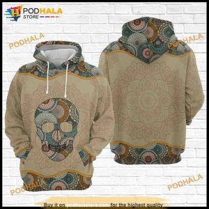 Skull Mandala 3D Hoodie, Sweatshirt - Christmas Gifts