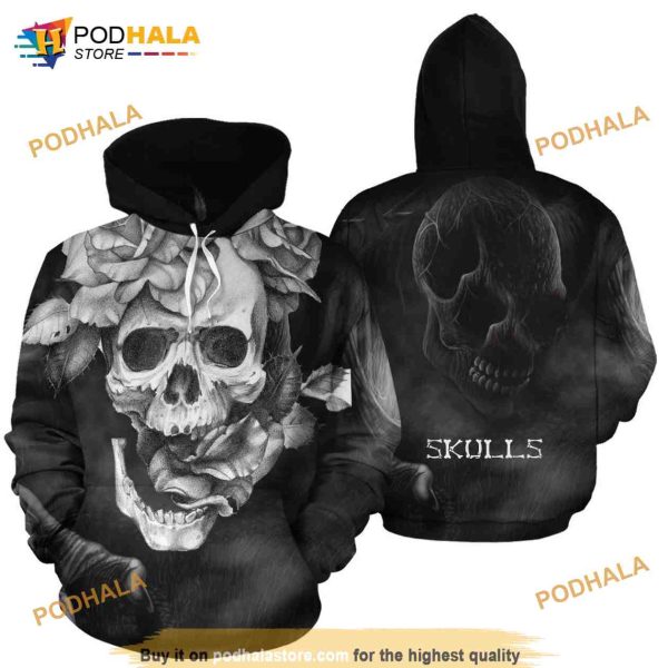 Skulls All Over Print 3D Hoodie, Sweatshirt – Christmas Gifts