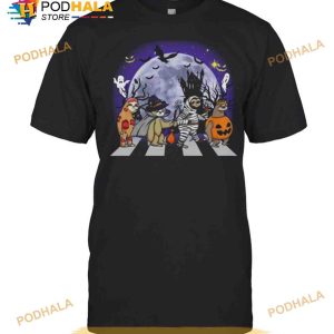 Sloths Witch Abbey Roads Halloween Shirt